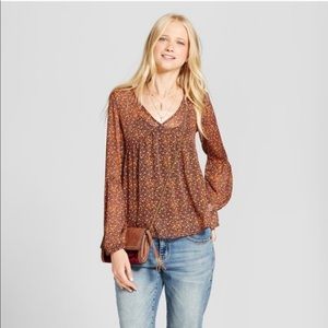 Mossimo Floral Print Blouse
